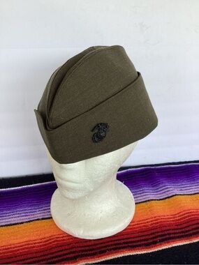 Vintage Bernard Hat Co USMC Garrison Cap wool blend size 7 1/2